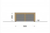 Garage in legno doppio con tetto piano SILVIA DUO F (34 mm + rivestimento), 6x6 m, 36 m² specification 2