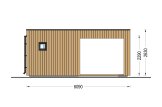 Casetta in legno da giardino INES PLUS con porticato frontale (Coibentata, 34 mm + rivestimento), 6x6 m, 36 m² specification 3