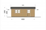 Garage in legno LORA (struttura in legno), 4x6 m, 24 m² specification 3