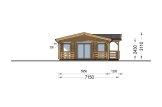 B-Ware: Casa in legno abitabile con porticato DONNA S (Coibentata PLUS, 44+44 mm), 63 m² + 11.5 m² specification 2