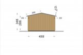 Garage in legno LORA (struttura in legno), 4x6 m, 24 m² specification 4