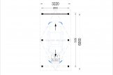 Carport tettoia auto in legno LUNA 3.2x6 m con una parete laterale specification 1