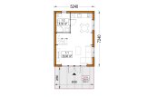 Casa in legno abitabile ALINA RV (Coibentata PLUS, 44 mm + rivestimento), 46 m² specification 1