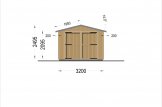 Garage in legno LORA (struttura in legno), 3.2x5.2 m, 16.6 m² specification 2