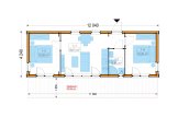 Casa in legno abitabile ADALINE RV (Coibentata PLUS, 44 mm + rivestimento), 42 m² specification 1