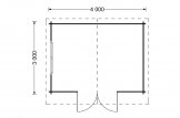Casetta da giardino RENNES (34 mm) 4x3 m 12 mq specification 1