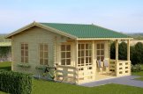 Casetta da giardino ROYAL (44 mm) 5x5 m 20 mq + 5 mq di porticato customer 2