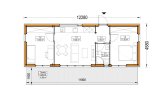 Casa prefabbricata abitabile BELLA I PV (Coibentata PLUS, 44 mm + rivestimento), 46 m² specification 1