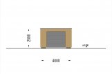 Garage in legno con tetto piano SILVIA F (34 mm + rivestimento), 4x6 m, 24 m² specification 2