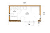 Casa mobile EVELIN M (Coibentata, 34 mm + rivestimento), 6x3 m, 15 m²  specification 1