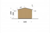 Garage in legno LORA (struttura in legno), 3.2x5.2 m, 16.6 m² specification 4
