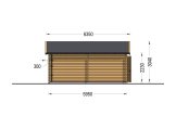 Garage in legno MULTI (44 mm) 4x6 m con tettoia auto in legno 3x6 m specification 3