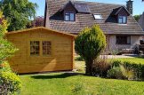 Tettoia auto in legno 4x5 m con ripostiglio attrezzi (44 mm), 4x2.5 m customer 2