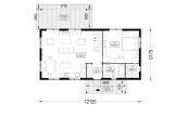 Casa prefabbricata abitabile VERA PV (Coibentata PLUS, 44 mm + rivestimento), 127 m² specification 1