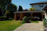 Tettoia auto in legno 4x5 m con ripostiglio attrezzi (44 mm), 4x2.5 m customer 3