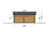Garage in legno doppio ALTERNATIVE (44 mm), 6x6 m, 36 m² specification 4