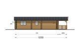 Casa in legno con porticato DONNA S (44+44 mm), 63 m² + 11.5 m² specification 3