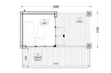 Casetta in legno da giardino INES con porticato (34 mm + rivestimento), 6x3 m, 18 m² specification 1