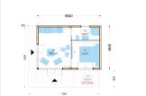 Casa in legno PREMIUM S (Coibentata, 34 mm + rivestimento), 6.5x4.5 m, 30 m² specification 1