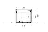 Casetta in legno da giardino INES PLUS con porticato (34 mm + rivestimento), 6x3 m, 18 m² specification 6