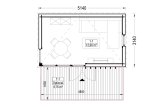 Ufficio in legno da giardino PREMIUM (34 mm + rivestimento), 5x3 m, 13 m² specification 1