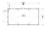 Garage in legno CLASSIC (34 mm), 4x7.5 m, 30 m² specification 1