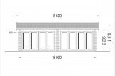 Casa in legno MARINA S (66 mm), 8x6 m, 48 m² specification 2