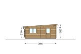 Garage in legno a tetto piatto MODERN (34 mm), 4x6 m, 21 m² specification 3