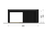 Casetta in legno da giardino INES con porticato (34 mm + rivestimento), 6x3 m, 18 m² specification 4