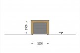 Garage in legno con tetto piano SILVIA F (34 mm + rivestimento), 3.2x5.2 m, 16.6 m² specification 2