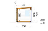 Ufficio in legno da giardino PREMIUM S (Coibentata PLUS, 34 mm + rivestimento), 4.1x2.4 m, 10 m² specification 6