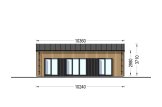 Casa in legno abitabile SELENE RV (Coibentata PLUS, 44 mm + rivestimento), 54 m² specification 2