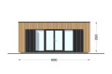 Ufficio in legno da giardino PREMIUM (34 mm + rivestimento), 5.95x3 m, 16 m² specification 2