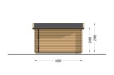 Casetta in legno da giardino a tetto piatto LILLE (44 mm), 4x3 m, 12 m² specification 4