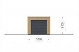 Garage in legno con tetto piano STELA F (struttura in legno), 3.2x5.2 m, 16.6 m² specification 2