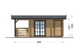 Casetta in legno da giardino LILI con ripostiglio attrezzi (34 mm), 6x3 m, 11 m² specification 2