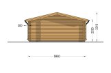 Casetta in legno da giardino OLIVIA S (34+34 mm), 6x6 m, 27 m² + 8 m² di porticato specification 4