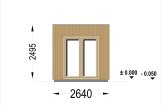 Sauna da esterno DELLA (34 mm + rivestimento), 2,6 x 2,6 m, 5 m² specification 5