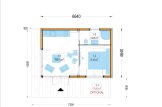 Casa in legno PREMIUM (Coibentata PLUS, 34 mm + rivestimento), 6.5x4.5 m, 30 m² specification 1