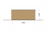 Garage in legno con tetto piano STELA F (struttura in legno), 6x6 m, 36 m² specification 5