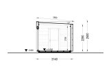 Casetta in legno da giardino INES PLUS con porticato (34 mm + rivestimento), 6x3 m, 18 m² specification 6