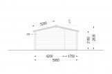 Casetta in legno da giardino NINA S (Coibentata, 44+44 mm), 6x6 m, 36 m² specification 5