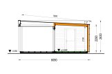 Casetta in legno da giardino INES PLUS con porticato frontale (Coibentata, 34 mm + rivestimento), 6x6 m, 36 m² specification 6