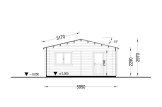 Garage in legno doppio ALTERNATIVE (44 mm), 6x6 m, 36 m² specification 6