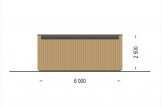 Garage in legno con tetto piano STELA F (struttura in legno), 6x6 m, 36 m² specification 4