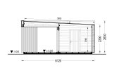 Casetta in legno da giardino INES PLUS con porticato a L (34 mm + rivestimento), 6x6 m, 36 m² specification 6