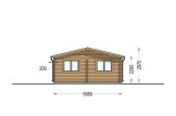 Garage in legno MULTI (44 mm) 4x6 m con tettoia auto in legno doppia 5.5x6 m specification 3