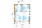 Casa in legno abitabile KAYA 4L RV (Coibentata PLUS, 44 mm + rivestimento), 50 m² specification 1