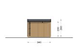 Sauna da esterno SERENE (34 mm + rivestimento), 3.3x2.5 m, 4.95 m² specification 4