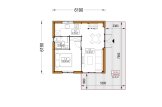 Casa in legno abitabile SELIA RV (Coibentata PLUS, 44 mm + rivestimento), 44 m² specification 1